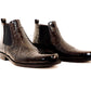 Chelsea Black Croc Leather Boots