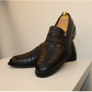 Hand Made Black Croc Leather Men's shoes